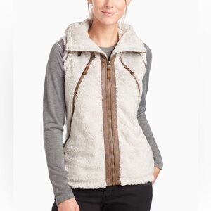 Kuhl Fleece flight vest with microsuede accents Size Medium